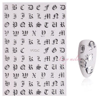 Nail Art Letters Stickers Adhesive Nail Accessories Nails Decals manicure sexy