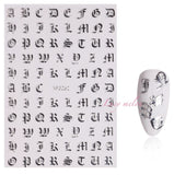 Nail Art Letters Stickers Adhesive Nail Accessories Nails Decals manicure sexy