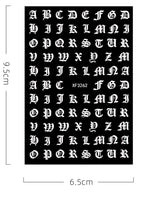 Nail Art Letters Stickers Adhesive Nail Accessories Nails Decals manicure sexy