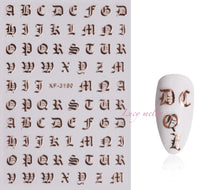 Nail art  Letters decals Stickers Nail Wraps Nail Art Accessories wraps manicure