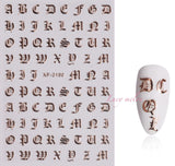 Nail art  Letters decals Stickers Nail Wraps Nail Art Accessories wraps manicure