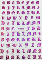 Nail art  Letters decals Stickers Nail Wraps Nail Art Accessories wraps manicure