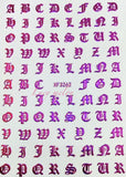 Nail art  Letters decals Stickers Nail Wraps Nail Art Accessories wraps manicure