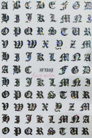 Nail art  Letters decals Stickers Nail Wraps Nail Art Accessories wraps manicure