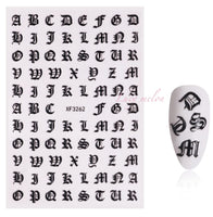 Nail art  Letters decals Stickers Nail Wraps Nail Art Accessories wraps manicure