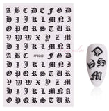Nail art  Letters decals Stickers Nail Wraps Nail Art Accessories wraps manicure