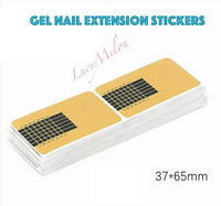 Gel Nail Extension Stickers Nail Art Acrylic Gold Nail Forms Tips Mani AU Stock
