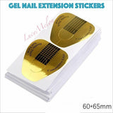 Gel Nail Extension Stickers Nail Art Acrylic Gold Nail Forms Tips Mani AU Stock