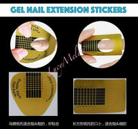 Gel Nail Extension Stickers Nail Art Acrylic Gold Nail Forms Tips Mani AU Stock