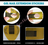 Gel Nail Extension Stickers Nail Art Acrylic Gold Nail Forms Tips Mani AU Stock