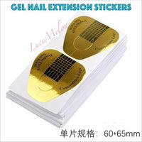 Gel Nail Extension Stickers Nail Art Acrylic Gold Nail Forms Tips Mani AU Stock