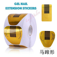 Gel Nail Extension Stickers Nail Art Acrylic Gold Nail Forms Tips Mani AU Stock