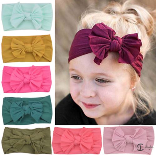 Girls Baby Headband Toddler Turban Hair Band Bow Accessories Headwear hair bands