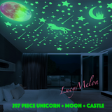297 Pc Unicorn Rainbow Castle Moon Glow in the Dark