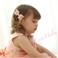 Girls Hair bows Luxury PU leather sequins glitter hairbands