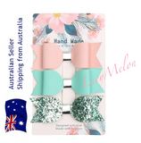 Girls Hair bows Luxury PU leather sequins glitter hairbands