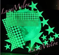 Big Star Moon 437 Pc Glow in the Dark + Stars + Dots