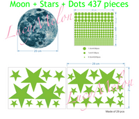 Big Star Moon 437 Pc Glow in the Dark + Stars + Dots