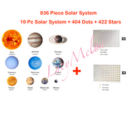 836 Piece Solar System Stars & Dots Glow in the dark