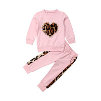2 Pc Girls Leopard Tracksuit Available in Size 1-6 Cute Insta Baby jumper outfit