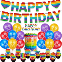 “Birthday party pack balloons tableware Kids girls boys Sydney lucymelon present gift  princess Spiderman avengers paw patrol cars blippi Minecraft unicorn among us baby shark frozen bluey mermaid coco melon hot wheels pop it dinosaur animals”