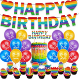 “Birthday party pack balloons tableware Kids girls boys Sydney lucymelon present gift  princess Spiderman avengers paw patrol cars blippi Minecraft unicorn among us baby shark frozen bluey mermaid coco melon hot wheels pop it dinosaur animals”