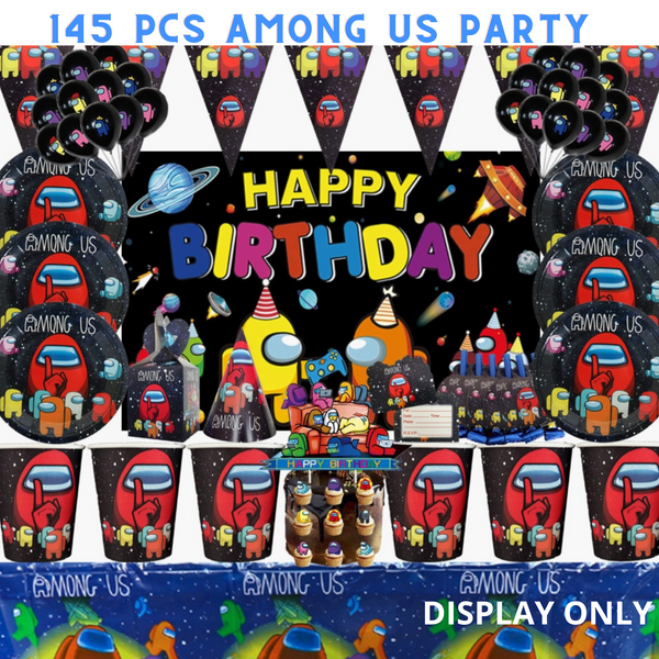 “Birthday party pack balloons tableware Kids girls boys Sydney lucymelon present gift  princess Spiderman avengers paw patrol cars blippi Minecraft unicorn among us baby shark frozen bluey mermaid coco melon hot wheels pop it”