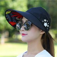 Women's Visor Golf Cap Beach Hat Pony Tail Hat