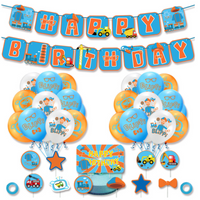 “Birthday party pack balloons tableware Kids girls boys Sydney lucymelon present gift  princess Spiderman avengers paw patrol cars blippi Minecraft unicorn among us baby shark frozen bluey mermaid coco melon hot wheels pop it dinosaur animals”
