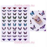 Nail art decal  Sticker 3D Decal Laser Butterflies Christmas Xmas manicure sexy