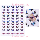 Nail art decal  Sticker 3D Decal Laser Butterflies Christmas Xmas manicure sexy