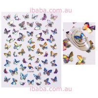 Nail art decal  Sticker 3D Decal Laser Butterflies Christmas Xmas manicure sexy