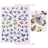 Nail art decal  Sticker 3D Decal Laser Butterflies Christmas Xmas manicure sexy