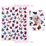 Nail art decal  Sticker 3D Decal Laser Butterflies Christmas Xmas manicure sexy