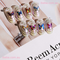 Nail art decal  Sticker 3D Decal Laser Butterflies Christmas Xmas manicure sexy