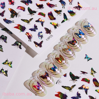 Nail art decal  Sticker 3D Decal Laser Butterflies Christmas Xmas manicure sexy