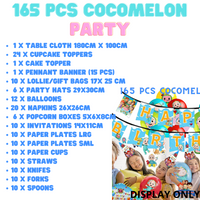 “Birthday party pack balloons tableware Kids girls boys Sydney lucymelon present gift  princess Spiderman avengers paw patrol cars blippi Minecraft unicorn among us baby shark frozen bluey mermaid coco melon hot wheels pop it dinosaur animals”