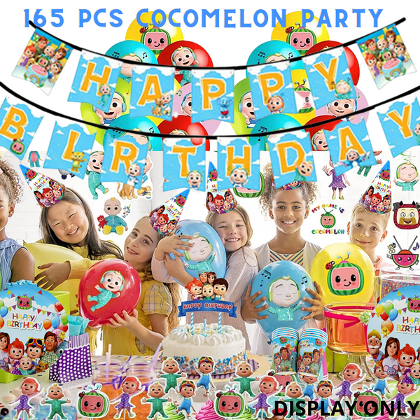 “Birthday party pack balloons tableware Kids girls boys Sydney lucymelon present gift  princess Spiderman avengers paw patrol cars blippi Minecraft unicorn among us baby shark frozen bluey mermaid coco melon hot wheels pop it dinosaur animals”