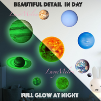 10 Piece Solar System Glow in the dark