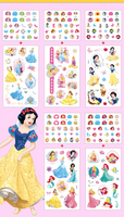 5 x Temporary Tattoos & nail Sticker Combos birthday party loot bag Elsa