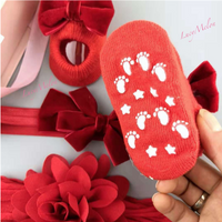 Girls Shoe sets with Hairbands Handmade Designer