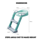 Kids toilet training potty with step up ladder & cushioned seat
