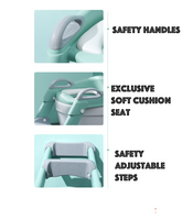 Kids toilet training potty with step up ladder & cushioned seat
