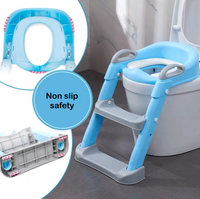 Kids toilet training potty with step up ladder & cushioned seat
