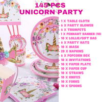 “Birthday party pack balloons tableware Kids girls boys Sydney lucymelon present gift  princess Spiderman avengers paw patrol cars blippi Minecraft unicorn among us baby shark frozen bluey mermaid coco melon hot wheels pop it”