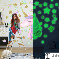 Glow in the Dark Unicorn Stars Wall stickers decals Solar System Art room